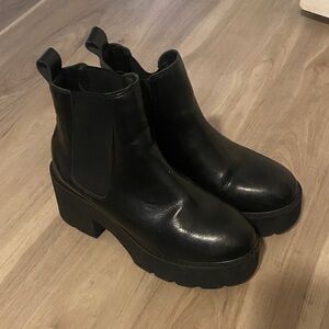 Black Platform Ankle Boots